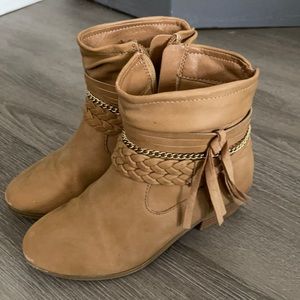 Girls size 13 booties with slight heel